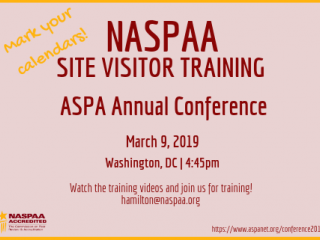 ASPA Site Visitor Training 2019