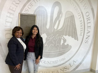 Executive Director, Angel Wright-Lanier alongside Accreditation Manager, Fabiola Bachinelo