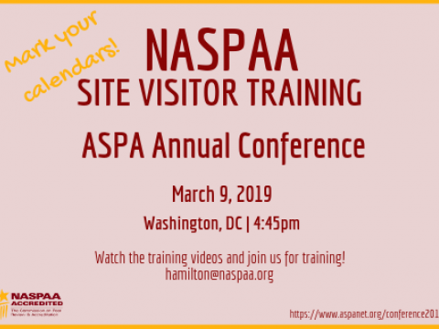 ASPA Site Visitor Training 2019