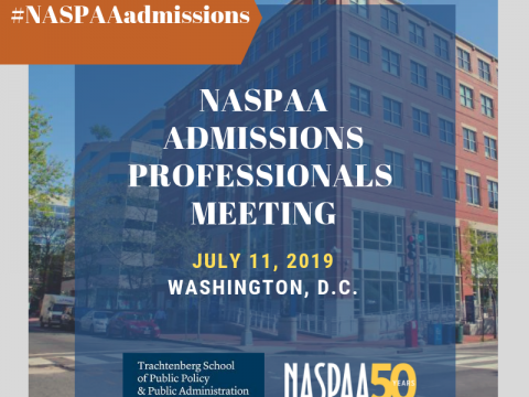 #NASPAAadmissions 2019