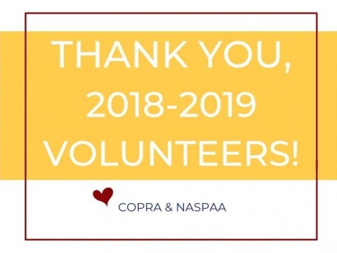 Thank You, 2018-19 Volunteers!