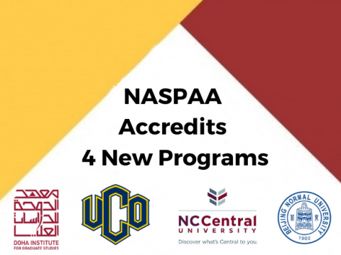 Four New NASPAA Accredited Programs