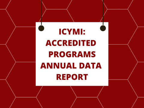 ICYMI: Accredited Programs Annual Data Report