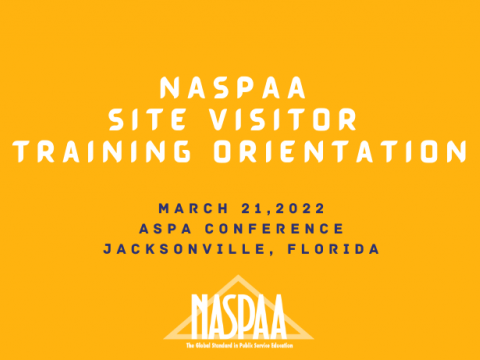 NASPAA Site Visitor Training