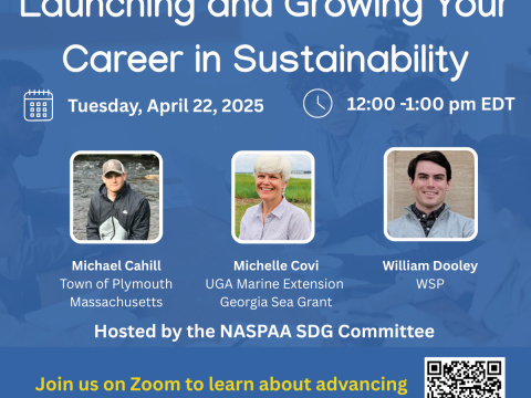 Panelists for the Webinar on Careers in Sustainability