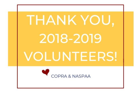 Thank You, 2018-19 Volunteers!