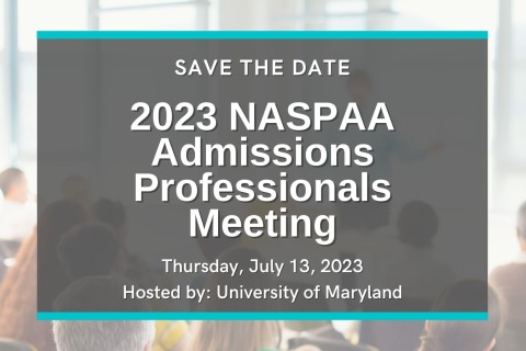Save the Date for the 2023 Admissions Professional Meeting!