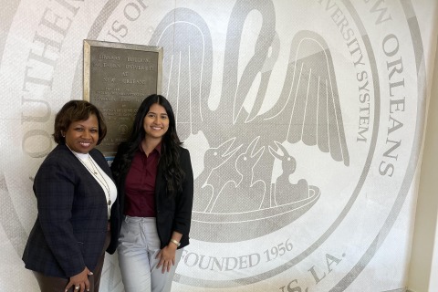 Executive Director, Angel Wright-Lanier alongside Accreditation Manager, Fabiola Bachinelo