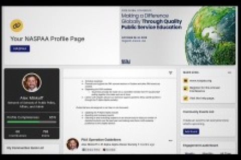 Screenshot of NASPAA's Online Community