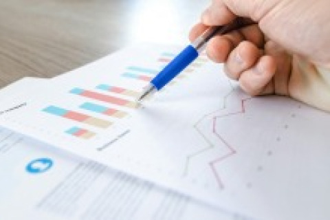 Stock photo of data and graphs