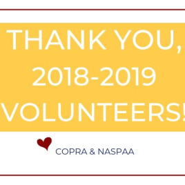 Thank You, 2018-19 Volunteers!