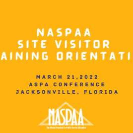 NASPAA Site Visitor Training