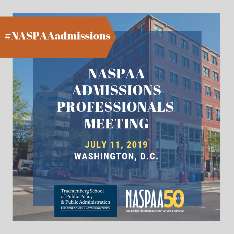 #NASPAAadmissions 2019