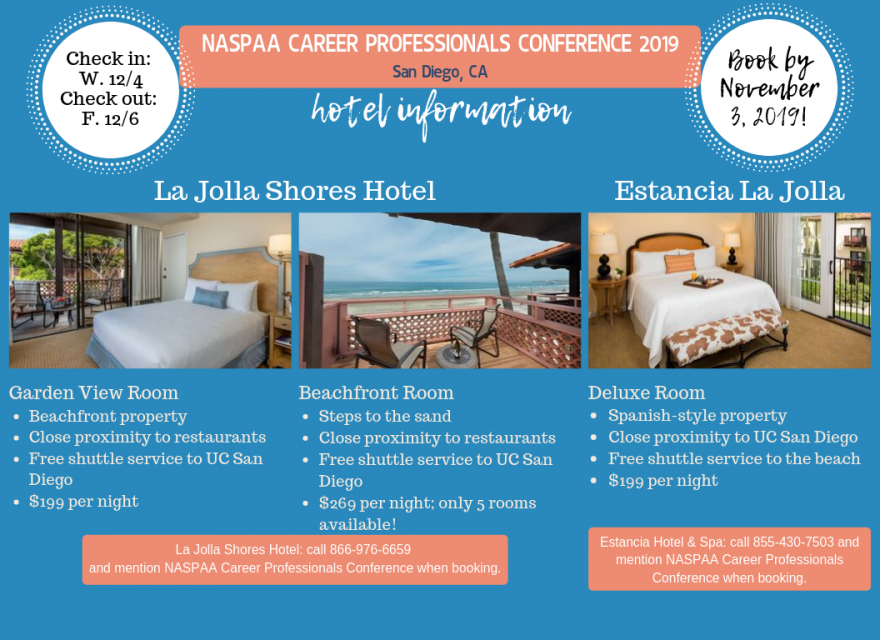 Hotel info NASPAACareer Meeting