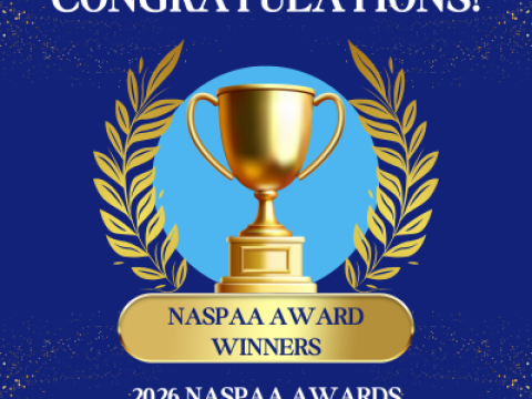 Flyer announcing congratulations to award winners.