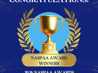 Flyer announcing congratulations to award winners.