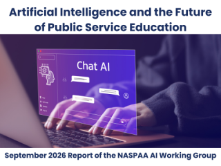 Title of article at the tip of the image then a laptop with fingers typing and a Chat AI transparent box floating above.